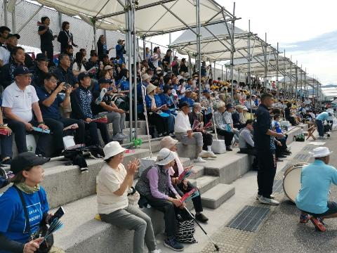 観客が応援している様子