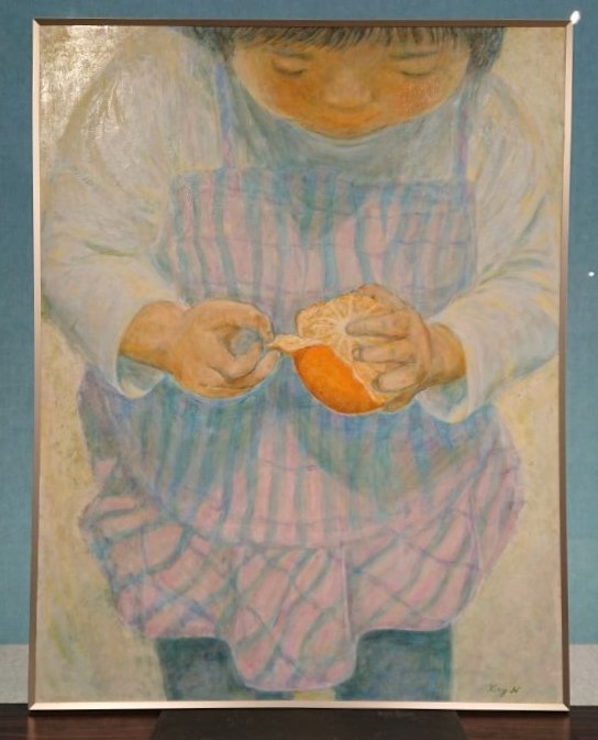 絵画部門、市展賞「みかん」