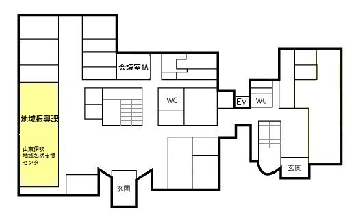 山東支所1階フロア見取図