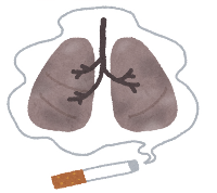 たばこによる肺の影響