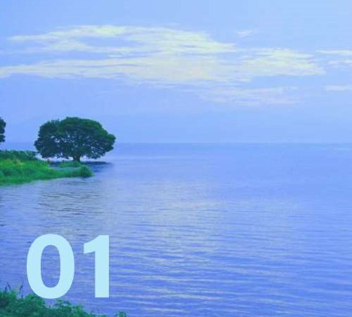 ブルーをイメージさせる琵琶湖の風景