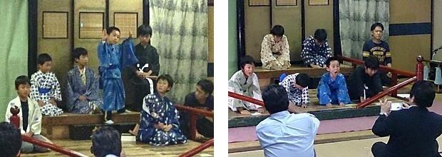 子ども歌舞伎稽古の様子の写真