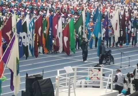 選手宣誓のようす