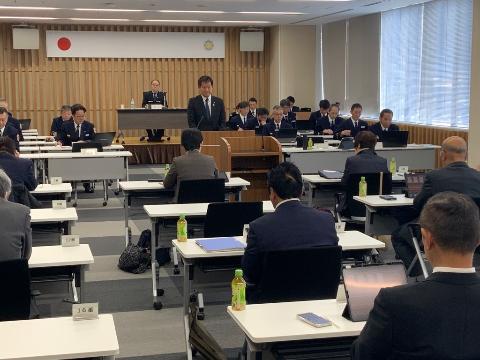 湖北地域消防組合議会定例会の様子