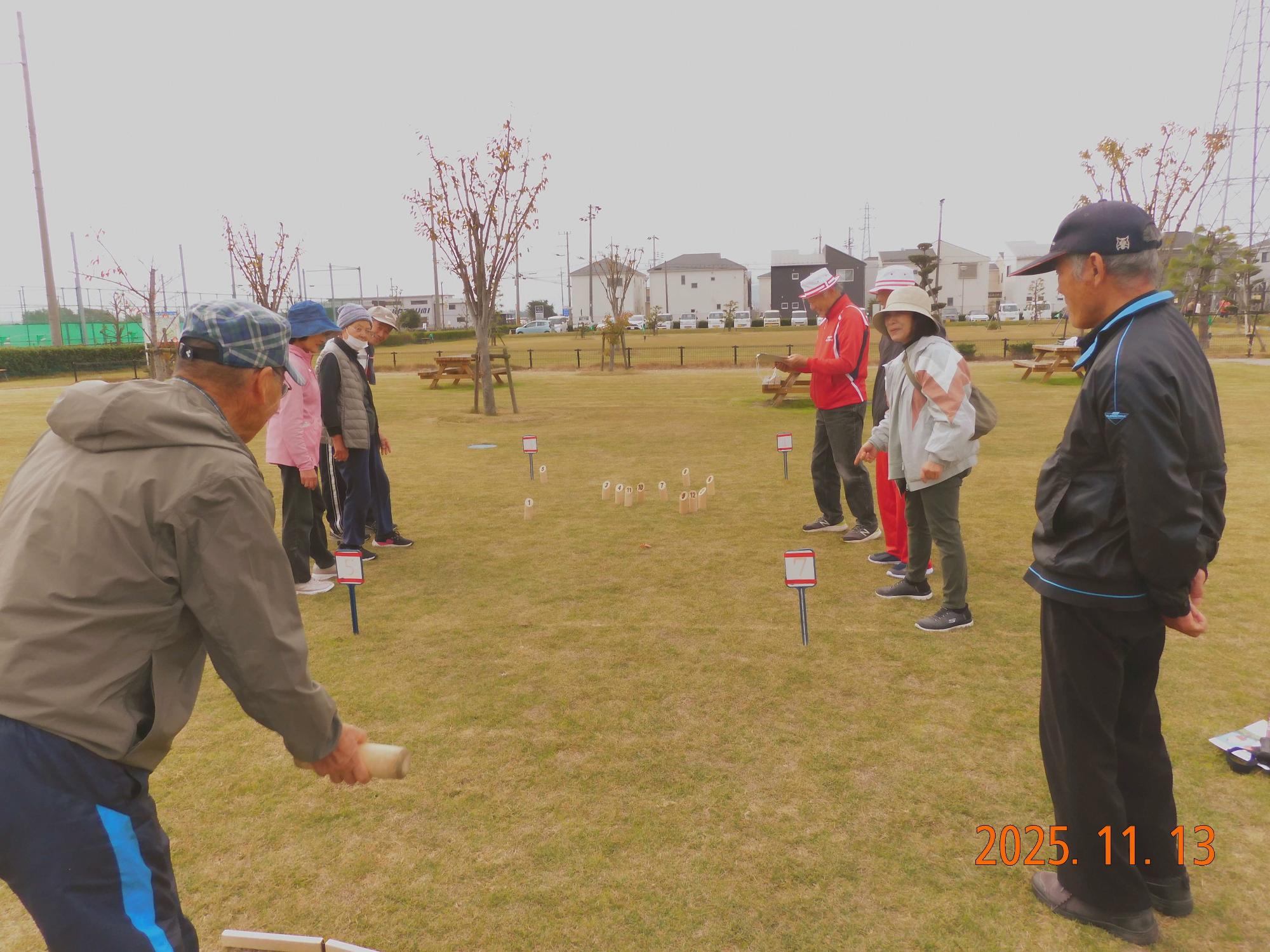 モルックを教える講習会の様子