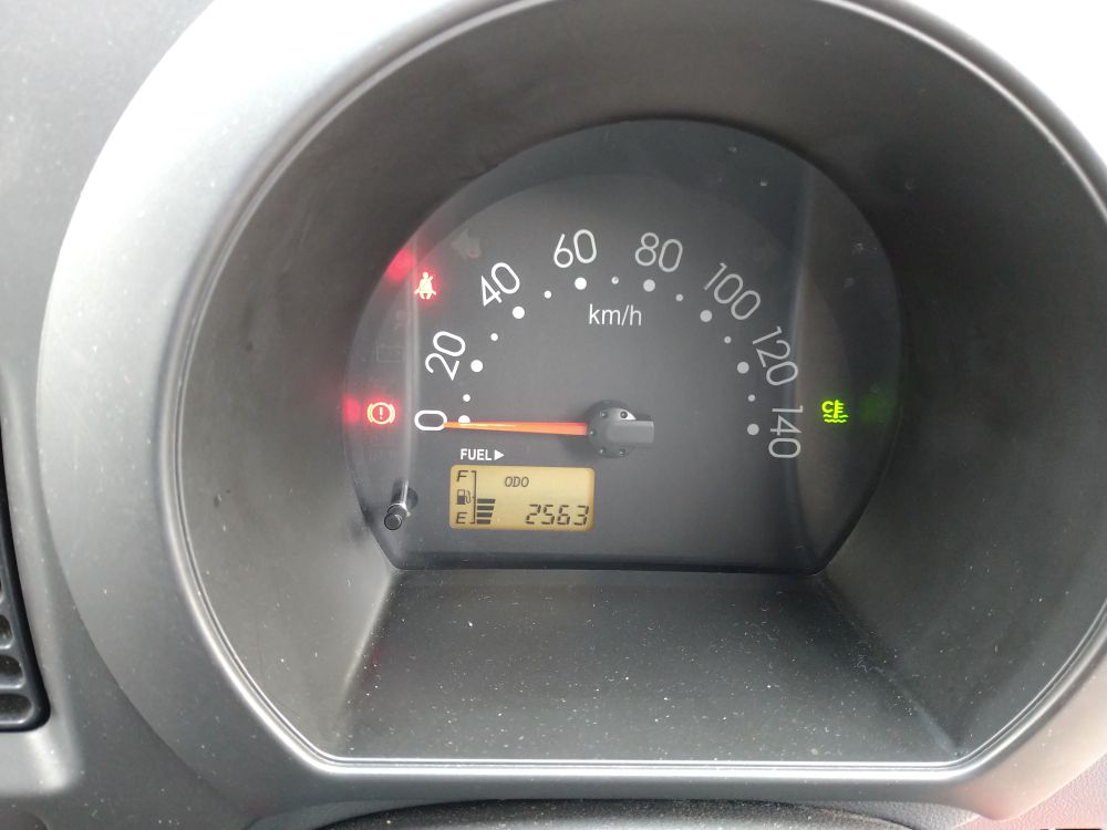 物品番号4消防ポンプ積載車4内ODOメーターを写した画像